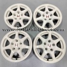 JDM EK9 Civic Type R White 5 Lug Wheels
